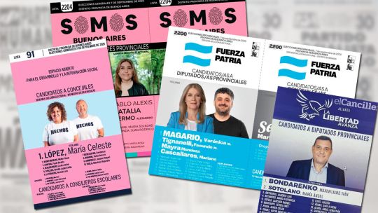 Así serán las boletas para las elecciones en Buenos Aires 2025: colores y fotos