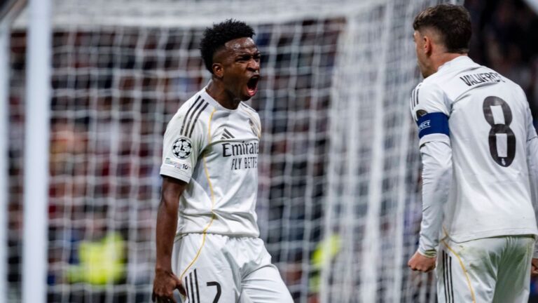 Real Madrid, con gol de Vinicius después de la polémica, le ganó 2-1 a Benfica y avanzó en Champions League